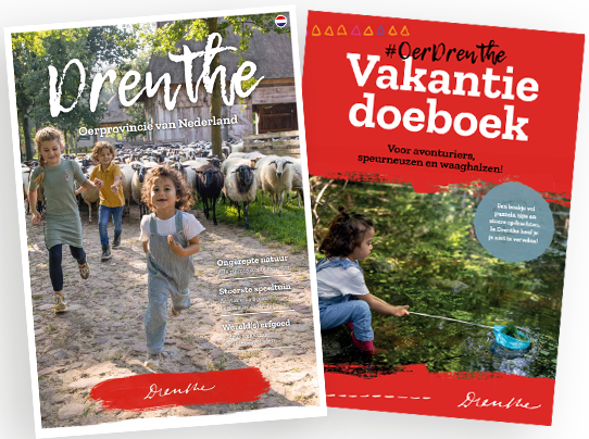 De voorpagina van de Drenthe Gids en het Vakantie Doeboek.