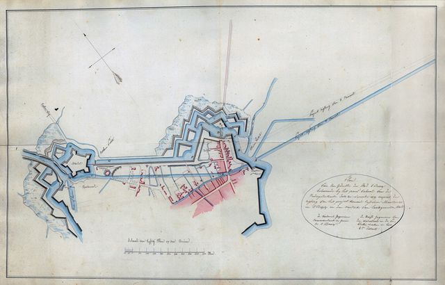 ontwerp tracé Zuid-Willemsvaart door de binnenstad 1819