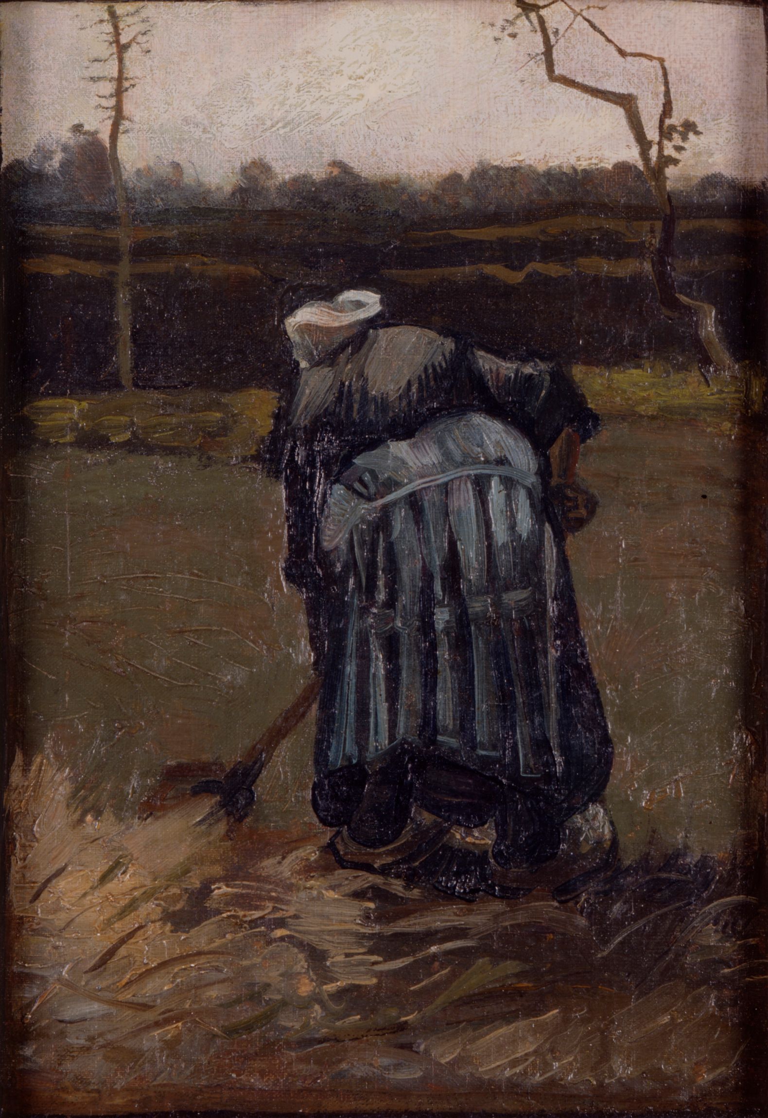 Van Gogh, Spittende boerin, 1885