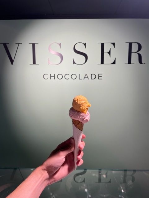 Visser Chocolade ijsjes in Maastricht