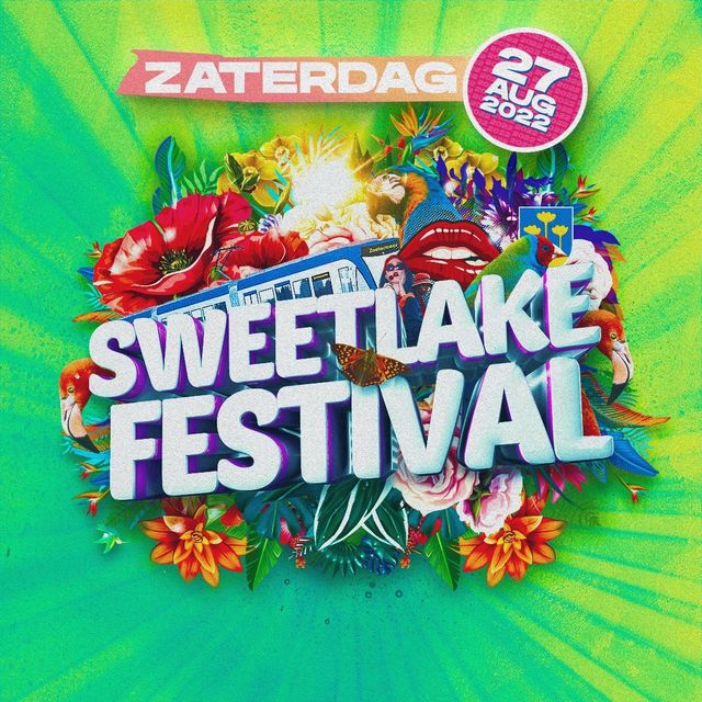 Aankondigingsposter van evenement Sweetlake Festival in 2022 in Zoetermeer.