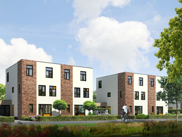 Woningen in de woonwijk Jonge Mondiaan in Lelystad, Flevoland
